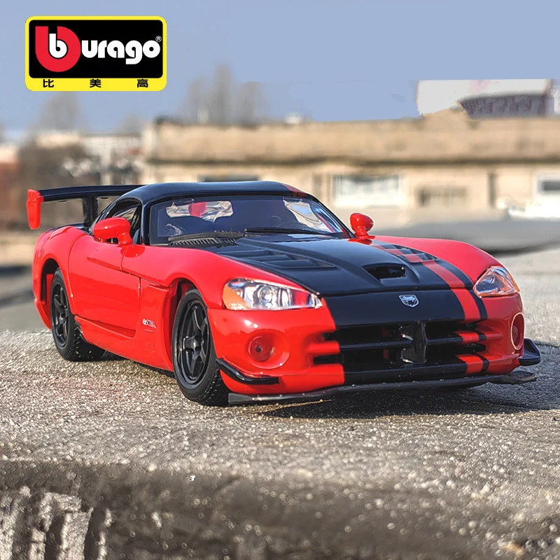 Bburago 1:24 Dodge Viper SRT 10 ACR Alloy Racing Car Model Diecast Metal Sports Car Vehicles Model Collection Childrens Toy Gift