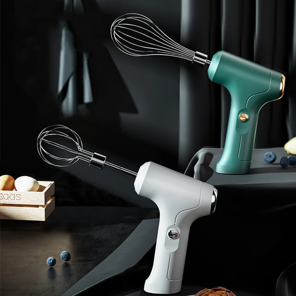 Wireless Electric Food Mixer Hand Blender Portable 1 Speeds High Power Dough Egg Beater Baking Cake Cream Whipper Kitchen Tools