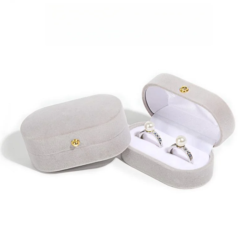 Velvet Wedding Ring Pair Box, Elegant Storage Solution