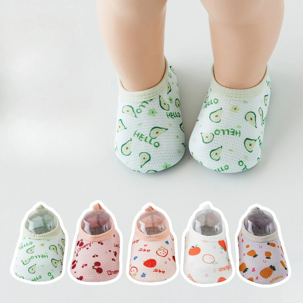 

Soft Soled Baby Socks Spring Summer Kids Cute Cartoon Print Toddler First Walkers Anti-Slip Infant Sneakers 1-3 Years Boys Girls