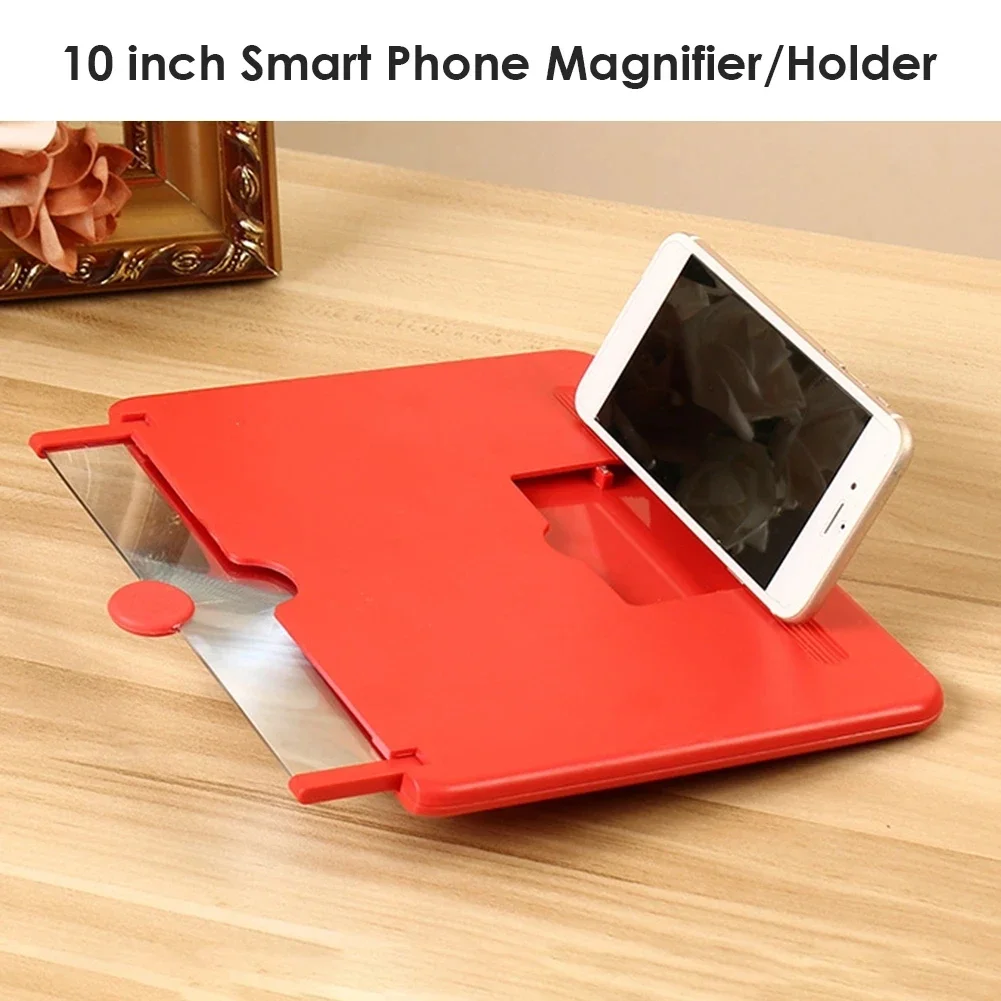 3D Screen Amplifier 14/12/10/16 Inch Mobile Phone Screen Magnifier HD Video Amplifier Stand Bracket Folding Phone Desk Holder