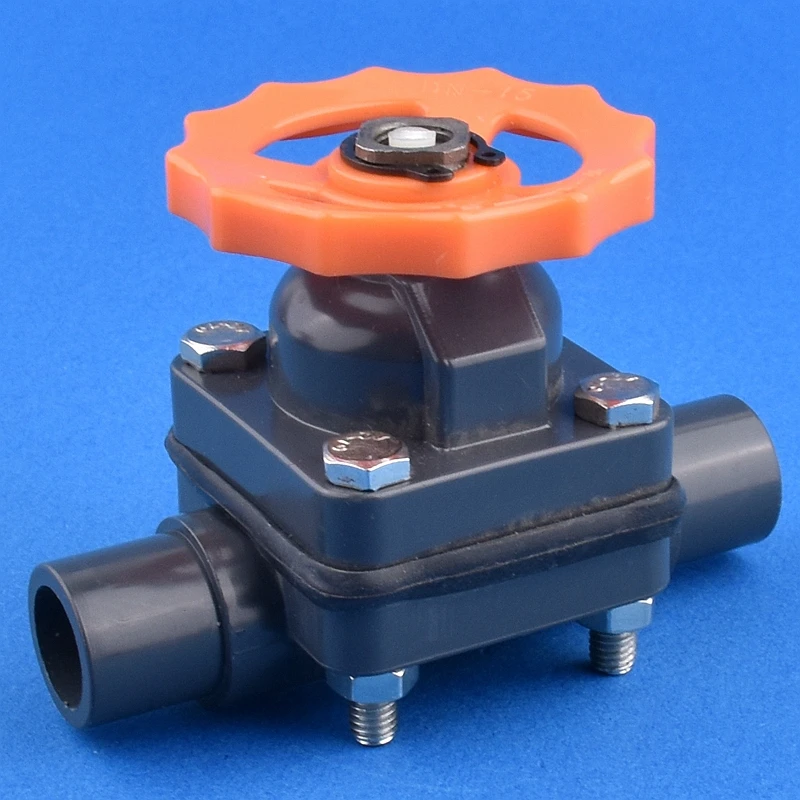 Outer Dia 20~50mm PVC Diaphragm Valve Garden Irrigation Drainage Gate Valve Aquarium Fish Tank Pipe Water Flow Regulating Valve