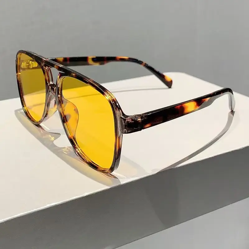 2026 New Trendy Women Sunglasses UV400 Sunshades Anti-Ultraviolet Unisex Eyeglasses Elegant Double Beam Pilot Lense