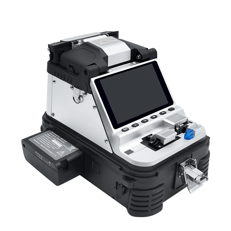 AI-10A FTTH Optical Fiber Fusion Splicer 6s Splicing 15s Heating Fiber Welder Splicing Machine With Optical Fiber Cleaver