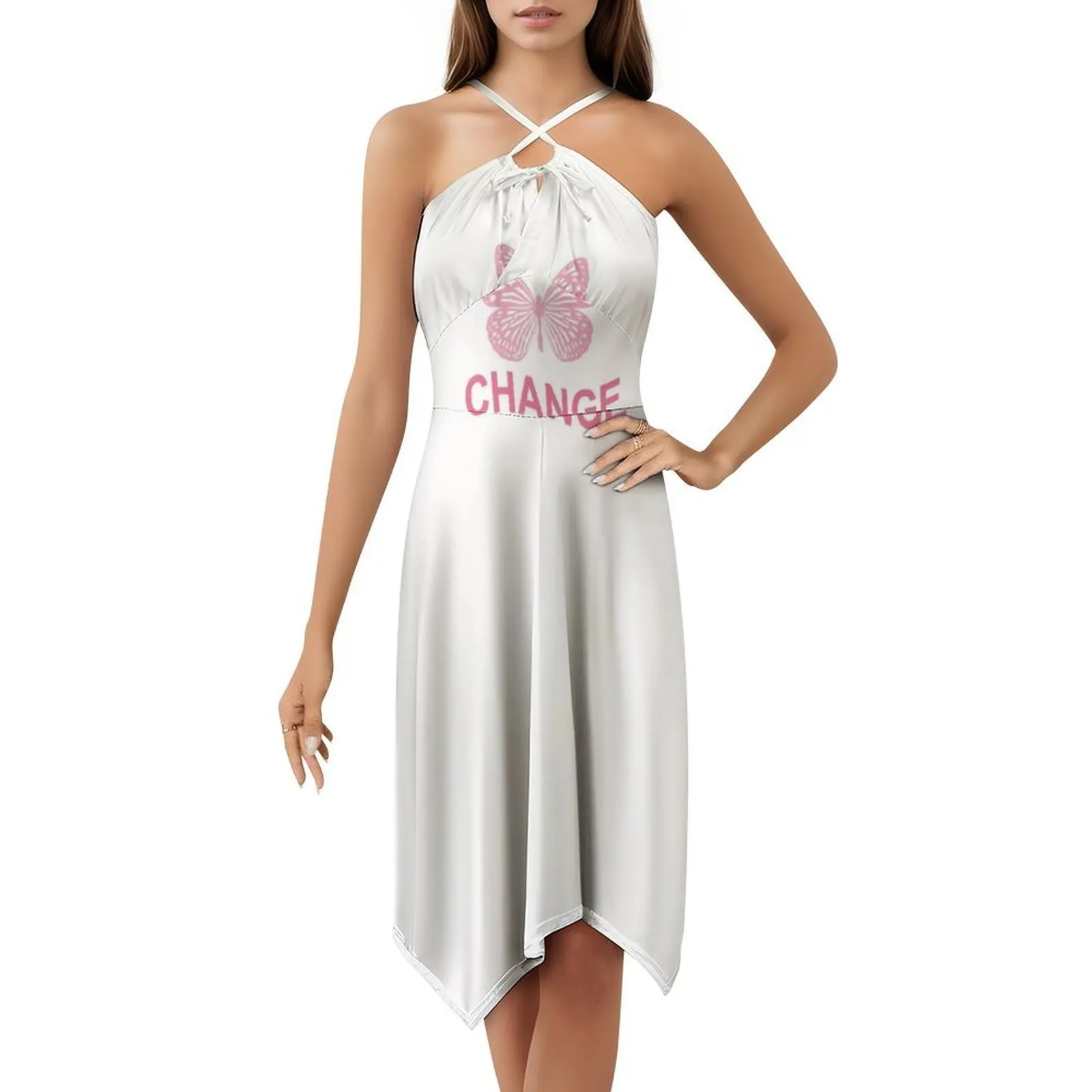 変化の時到来 女性用エレガントなパーティードレス Aラインドレス ショート/ロング/ノースリーブオプションあり ピンクが可愛い 飛ぶように軽いキュートなドレス