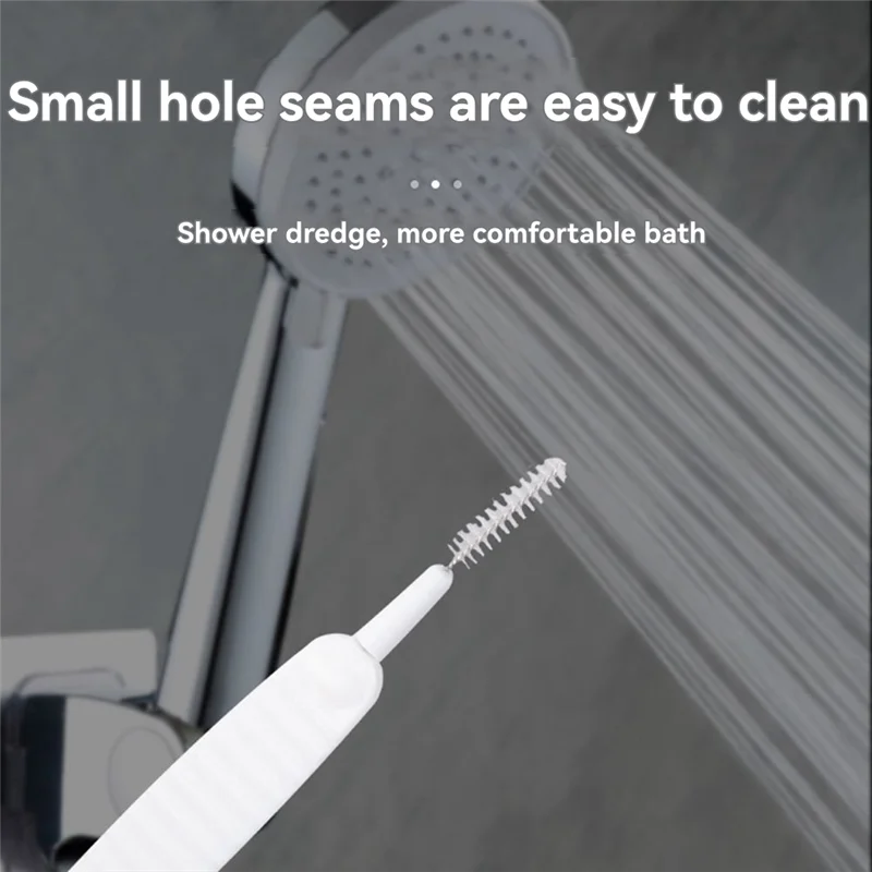 -ESTR แปรงทําความสะอาดหัวฝักบัวมัลติฟังก์ชั่นแปรงทําความสะอาดป้องกันการอุดตัน 10 แพ็ค