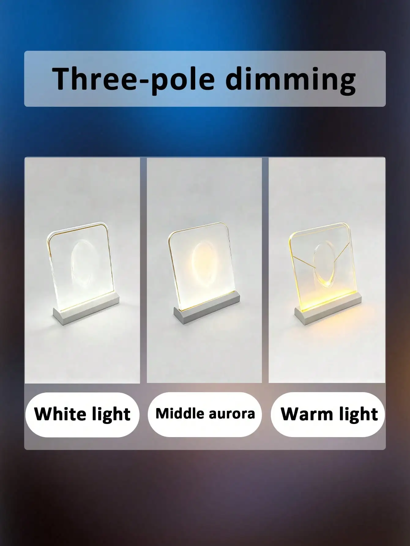 مصباح مزهرية LED شفاف مبتكر: 3 ألوان قابلة للتعتيم، USB، غرفة المعيشة/ديكور الزفاف