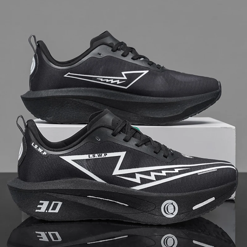 Men's Casual Sports Shoes, Soft-Soled Road Running Shoes, Lightweight, Breathable, Non-Slip, Wear-Resistant, Trendy and Versatile Daily Jogging Sneakers