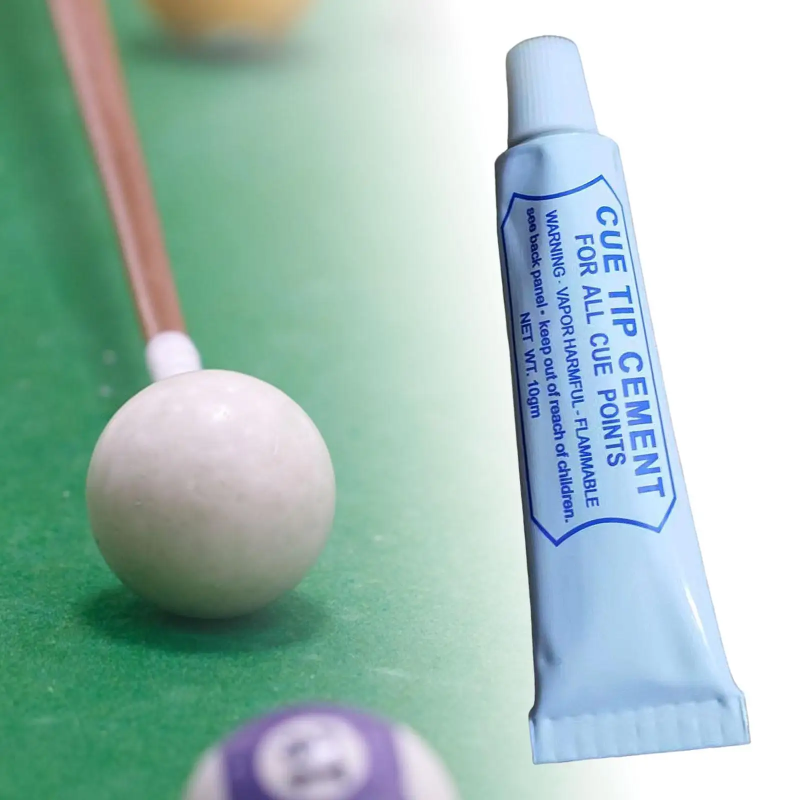 

Sturdy Pool Cue Tip Glue Quick Drying Adhesive Repair Tool Lightweight Easy Use for Billiard Supplies and Cue Maintenance