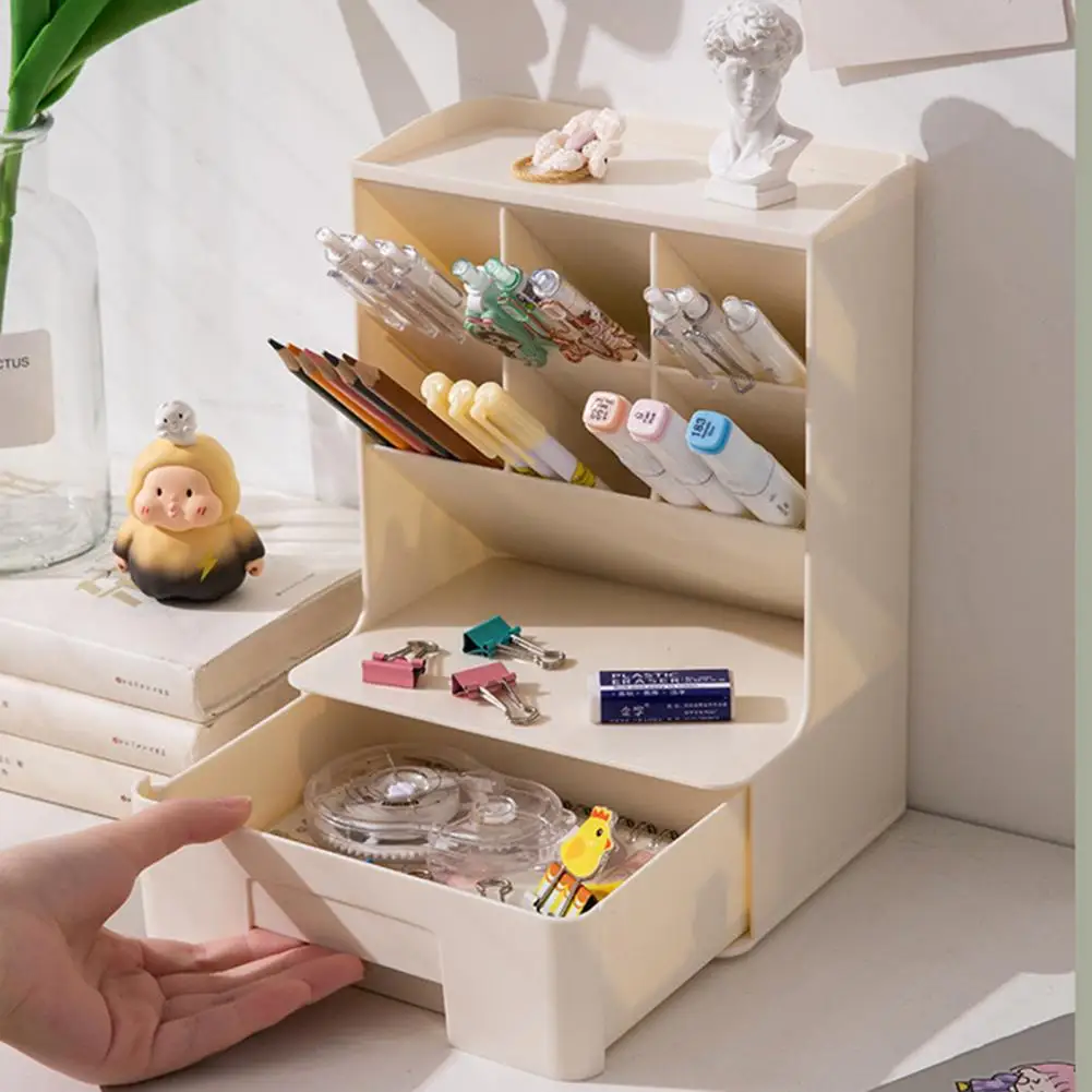 ที่ใส่ปากกาบนโต๊ะความจุกล่องเก็บสินค้า kuas Rias ปากกาตั้งโต๊ะอเนกประสงค์