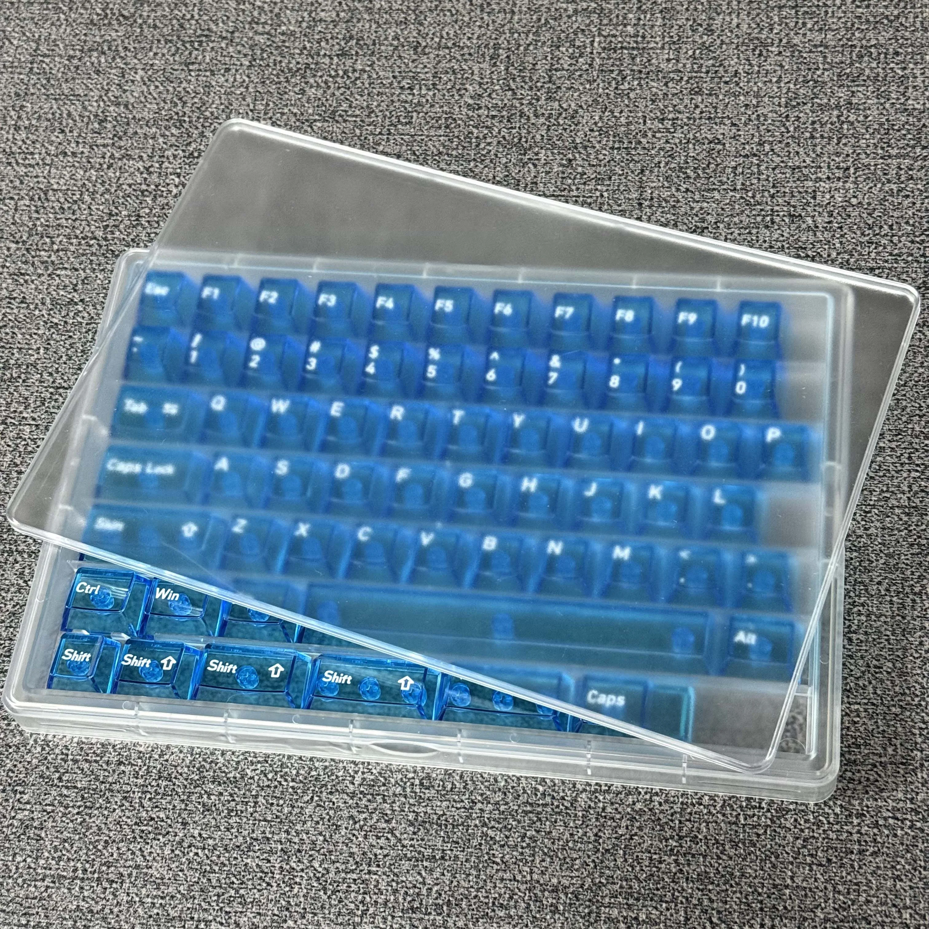 Dustproof Transparent Keycap Storage Box 3-layer Display Stackable Support MOA XDA MAO CHERRY OEM Keycap Storage Box with Lid view 4