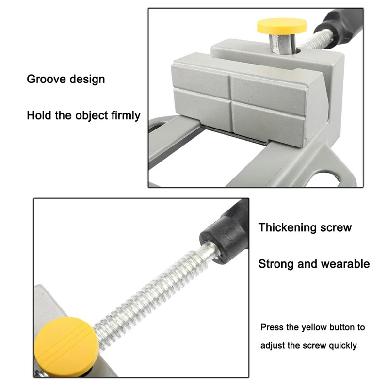 Bench Flat Vise Drilling Machine Clamp Aluminum Vice for Electric Drill Stand Working Table Tongs Vise Drilling Clamps