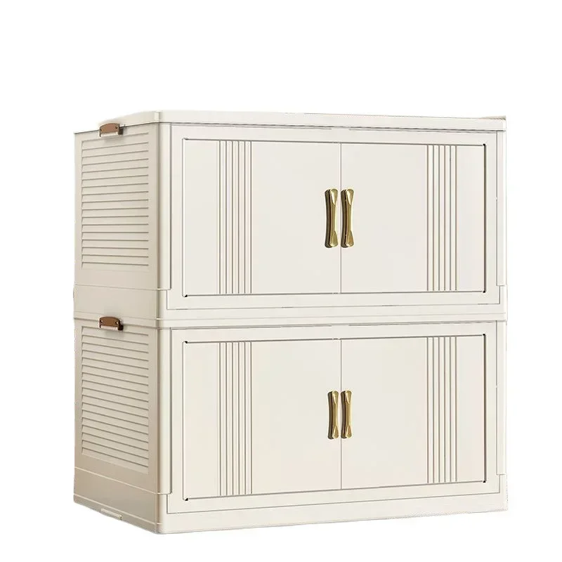 

Folding storage Household installation-free lockers Living room toys Multi-layer finishing shelves