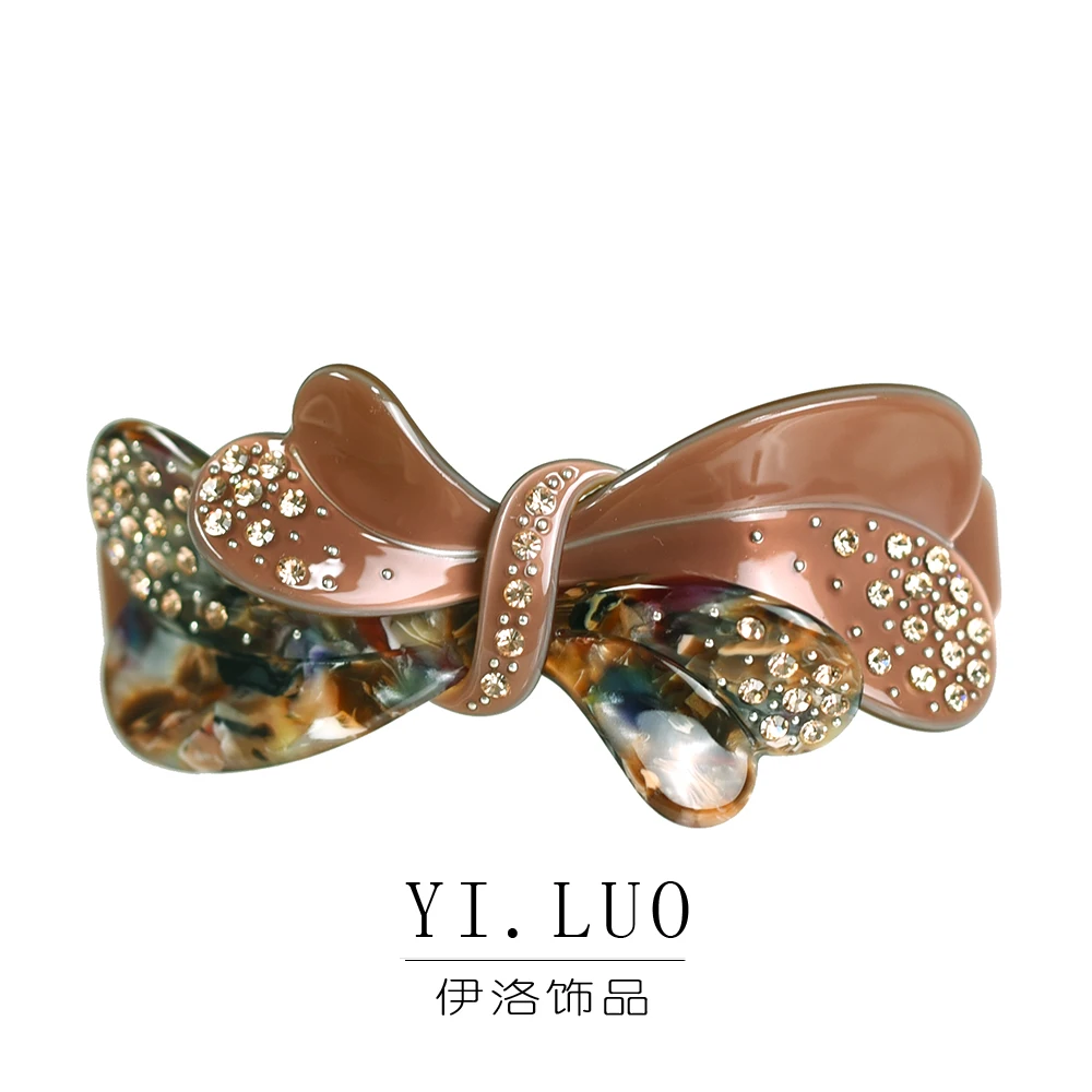 Women Headwear Girls Hairwear Middle Size Rhinestone Hair Clip Bow Floral Vintage Hair Barrette Cute Hair Accessories For Women