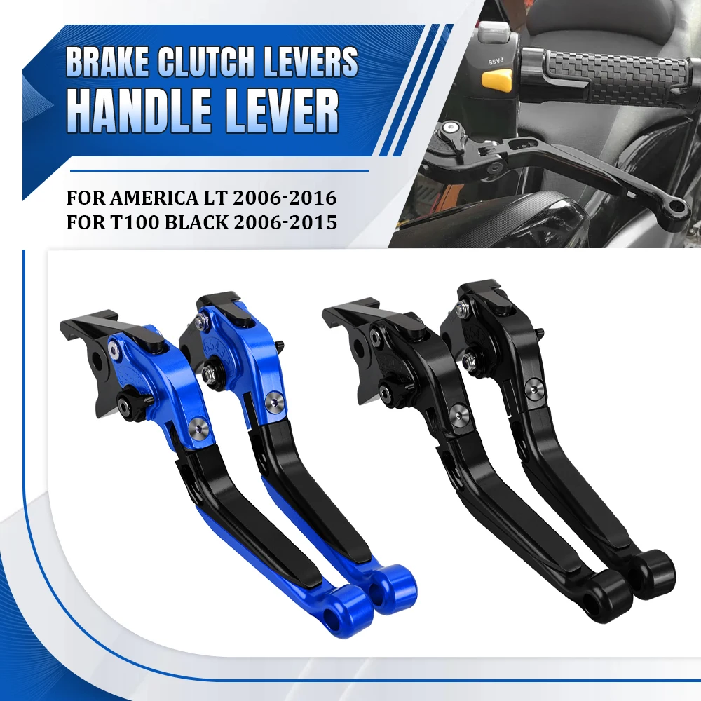 

For AMERICA LT 2006 2007 2008 -2016 T100 Black 2006-2015 Motorcycle Accessories CNC Aluminum Brake Clutch Levers Handlebar Lever