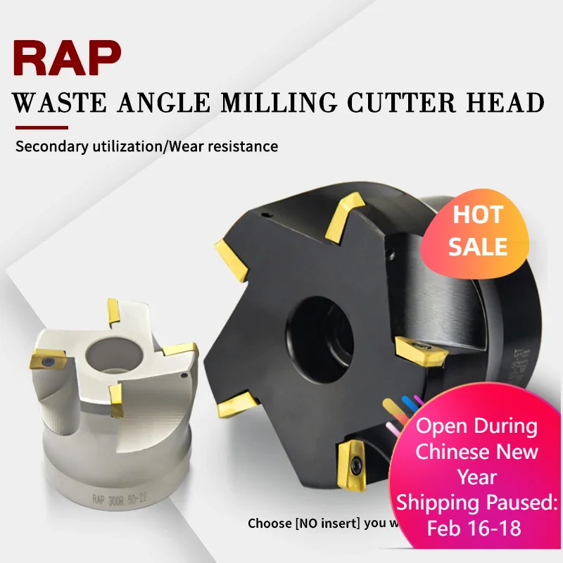 

Рэп 300R/400R 50-22-4T 63-22-4T 80-27-5T 100-32-6T 75 градусов, положительная головка APMT, вставка для Фрезы с ЧПУ, торцевая фреза