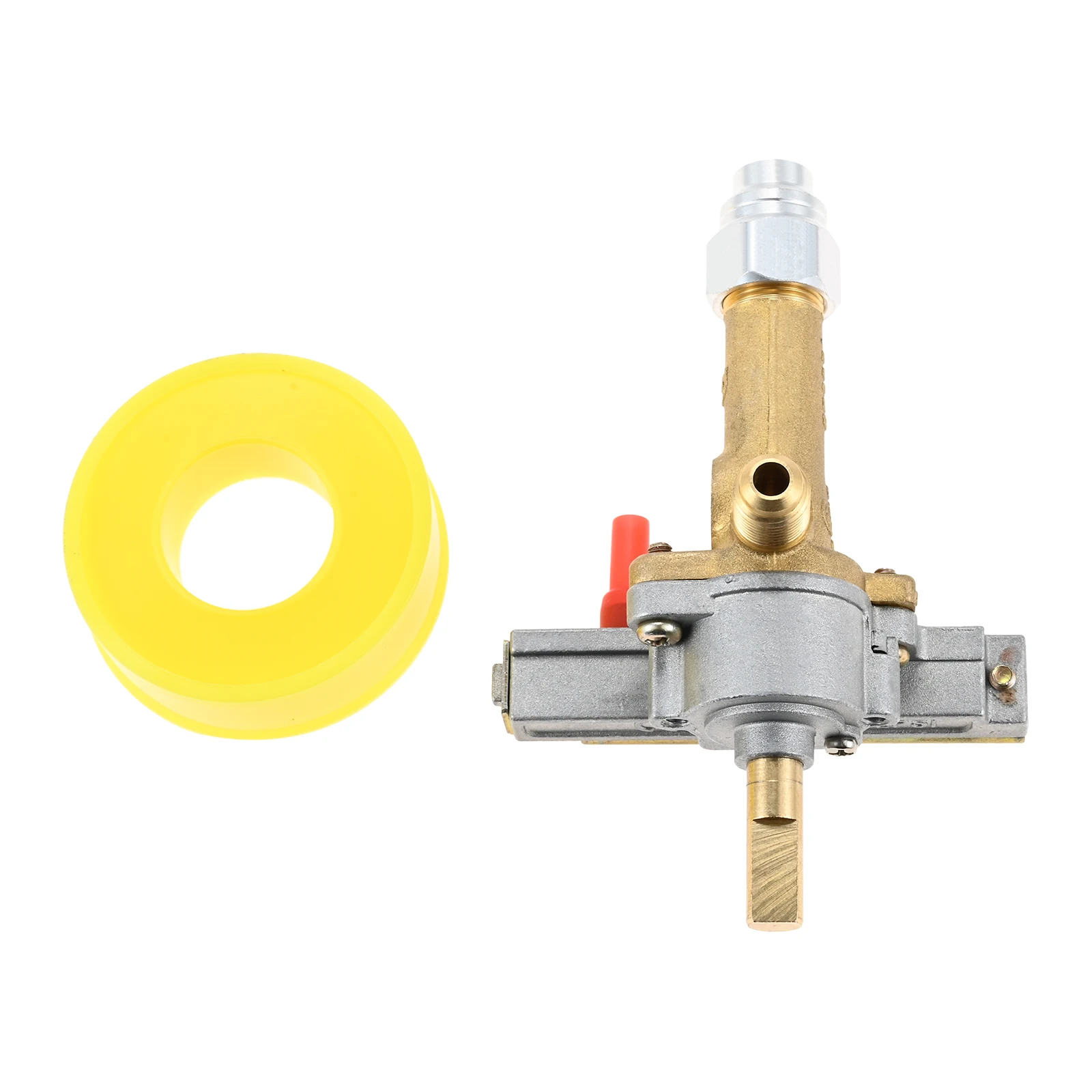 7/16"-24 UNEF Inlet & Outlet Gas Safety Control Valve w/ Piezo Push Ignition for Garden Sun Propane Powered Patio Heater Repair