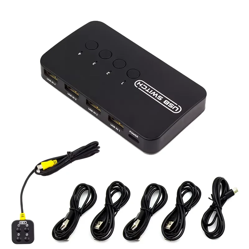 مفتاح kvm USB لـ 4 أجهزة كمبيوتر مشاركة أربعة أجهزة USB طابعة لوحة مفاتيح ماوس قرص U شاومي مي بوكس USB محور #6
