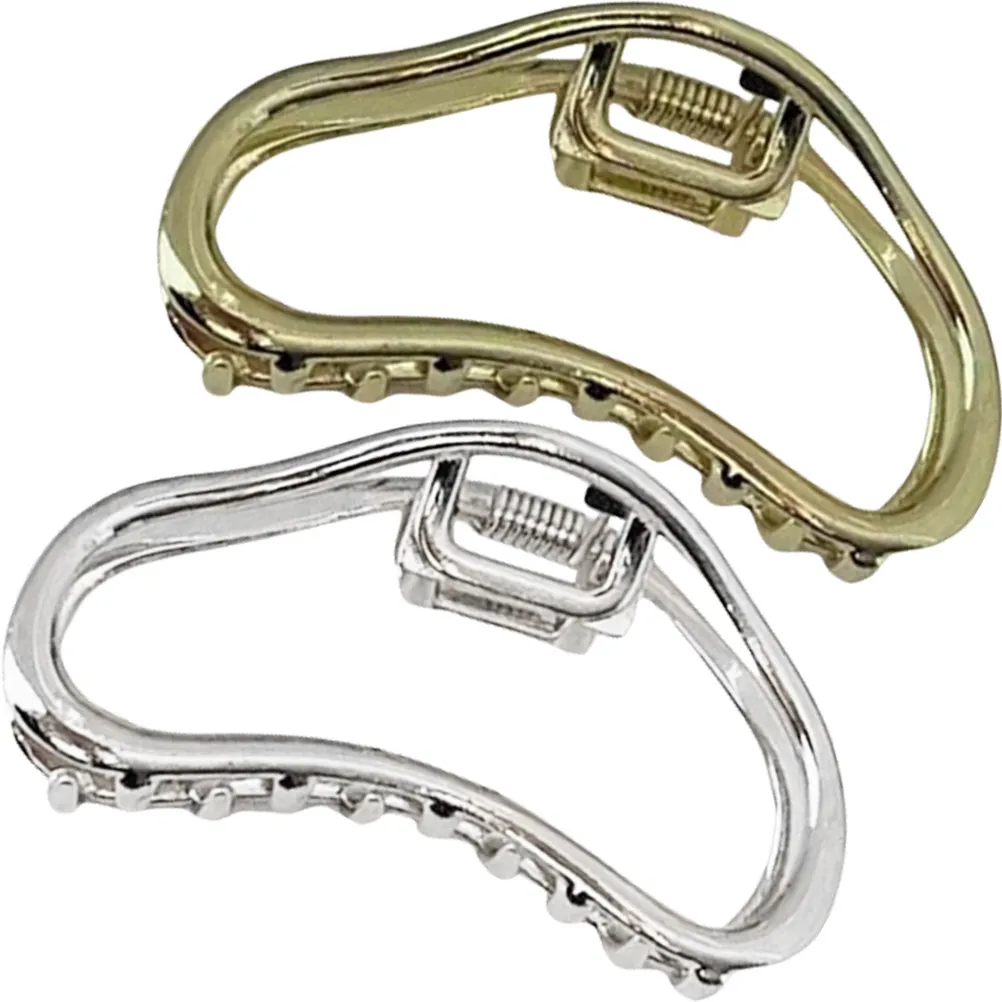 

2Pcs Metal Hair Claw Clips for Thick Thin Curly Straight Hair Styling Tool Bath Makeup Face Wash Cooking Shower Daily Party