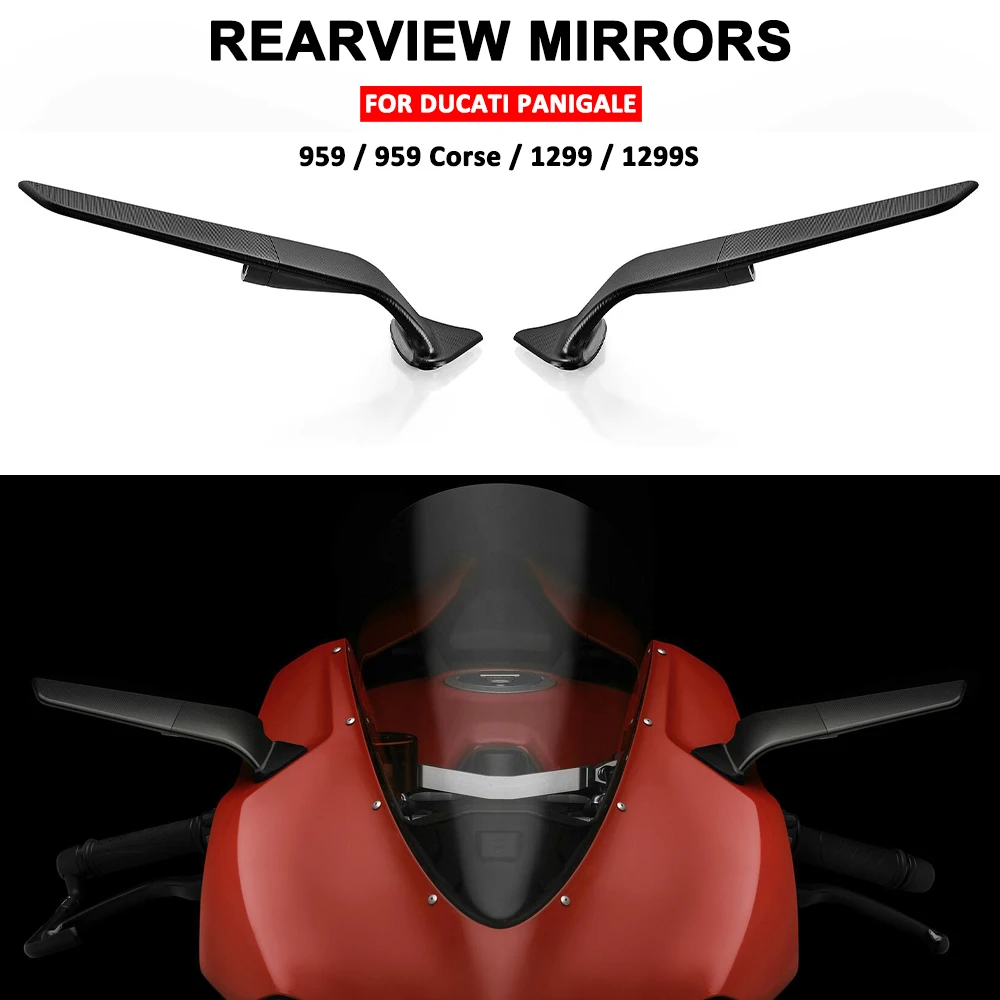 

For Ducati Panigale 959 Corse 2016 - 2019 PANIGALE 1299 S New Motorcycle Mirror Wind Wing Adjustable Rotating Rearview Mirror