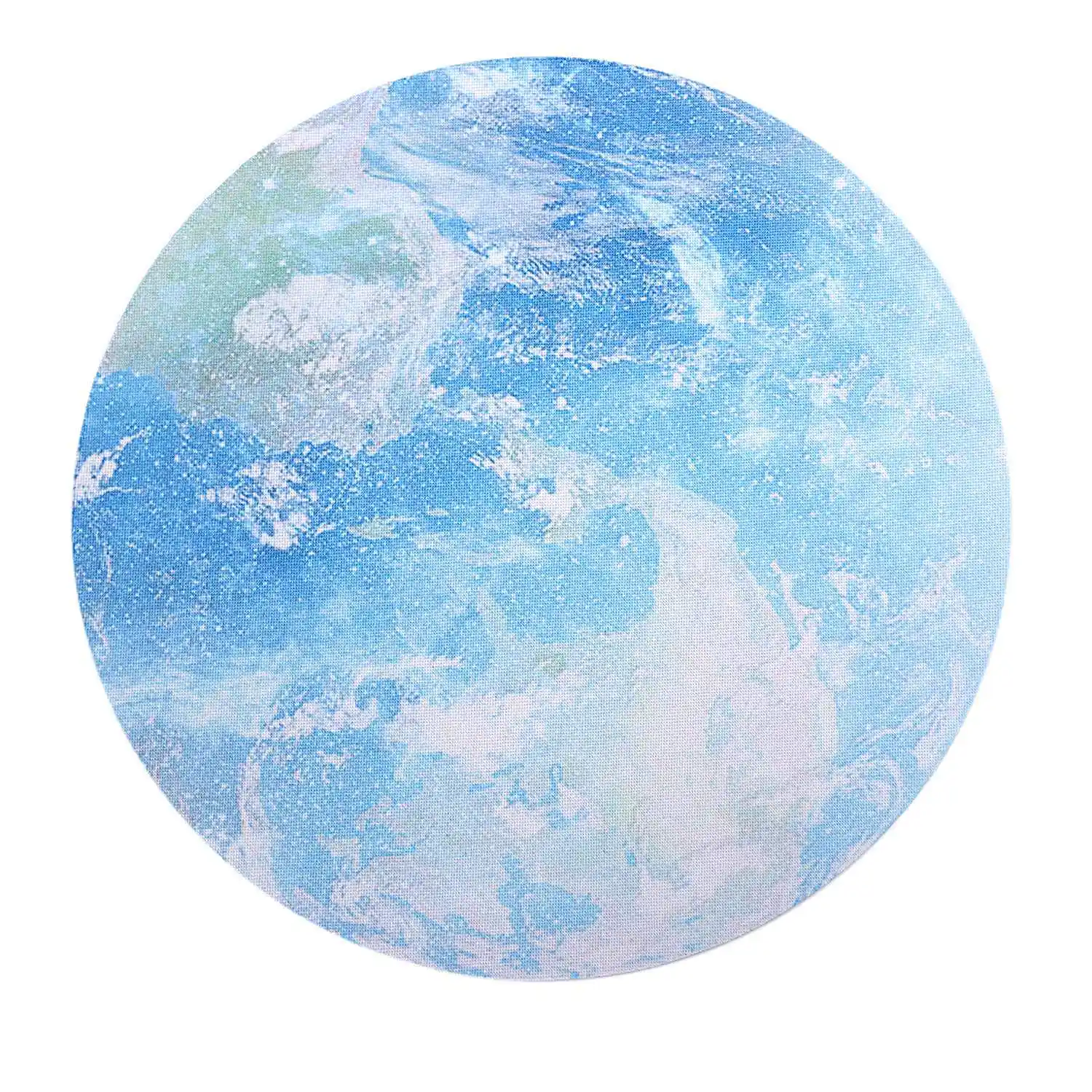 Computer Mouse Pad Beautiful Game Round Earth Planet Mousepad Blue Rubber +