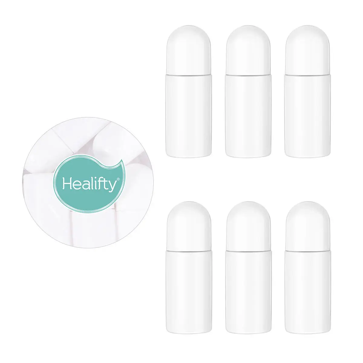 

10Pcs 50Ml Oil Roller Bottle Reusable Plastic Roll on Container for Aromatherapy Perfumes Portable Travel Size with Smooth