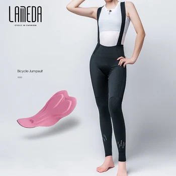 Lawomen Cycling Bib Pants for Women Professional Spring Summer Autumn Suspender Long Trousers High Elastic Soft MTB Road Bike Pants