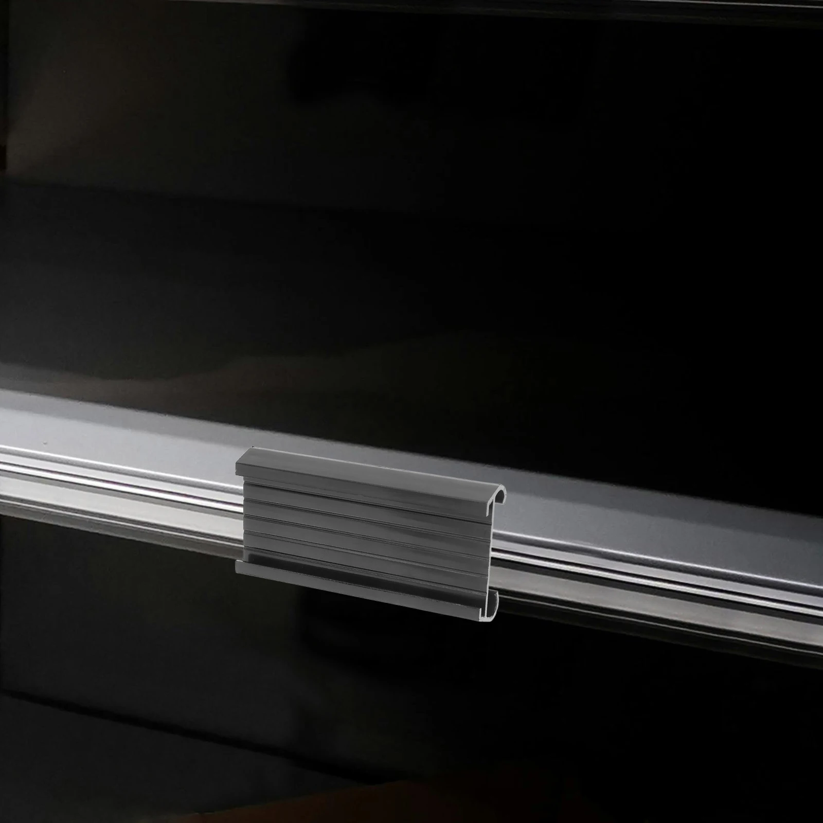 

10pcs Plastic Label Holders Black For Shelf Price Sign Display Retail Merchandise Organizer Shelf Tag Holders Clamp Display