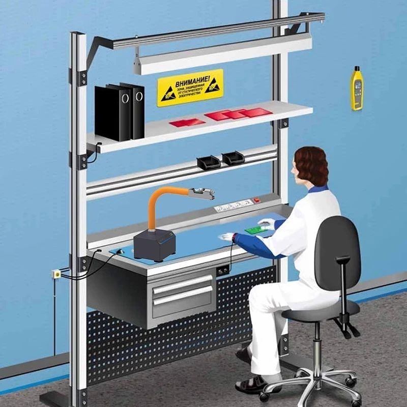 Inoltre all'ugello dell'aria ad alta frequenza per la rimozione della polvere dell'aria a induzione automatica del serpente del vento degli ioni elettrostatici