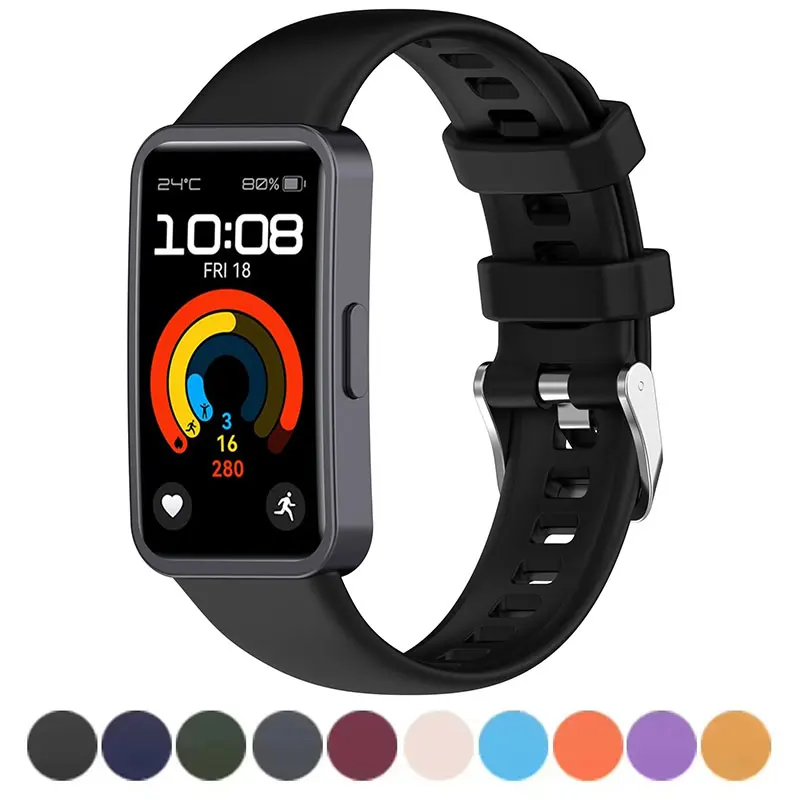 أشرطة سيليكون لهواوي باند 9/9NFC ملحقات الساعة الذكية معصمه حزام الرياضة سوار كوريا لهواوي باند 8/8NFC حزام