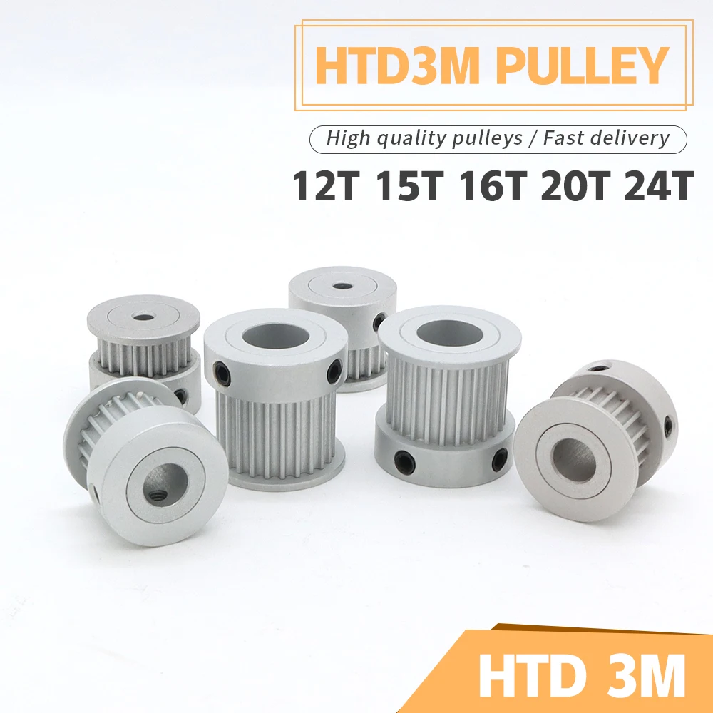 HTD 3M 12T 15T 16T 20T 24T Timing Pulley 3M 20Teeth 12Teeth 16Teeth 15Teeth Synchronous Wheel HTD3M Pulley 12 15 16 20 24 Teeth