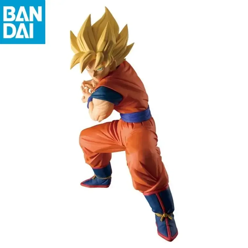 Original Bandai Banpresto Dragon Ball Action GROS Grandista Son Goku Super Saiya Kamehameha PVC อะนิเมะรุ่นของเล่น 22 ซม.