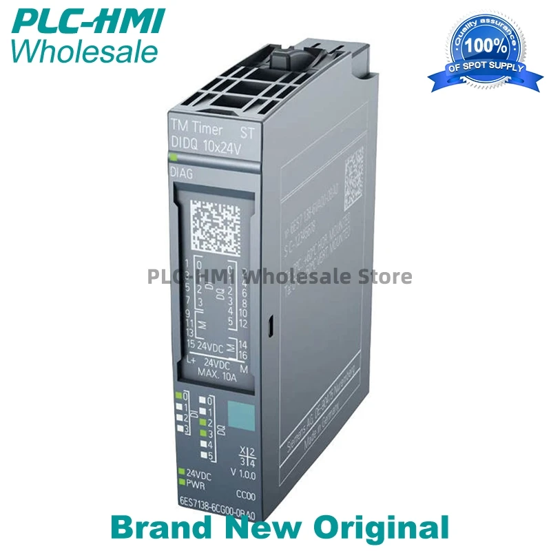 6ES7138-6CG00-0BA0 6ES71386CG000BA0 SIMATIC ET 200SP, TM timer DIDQ 10x 24V time-controlled digital Original Brand New