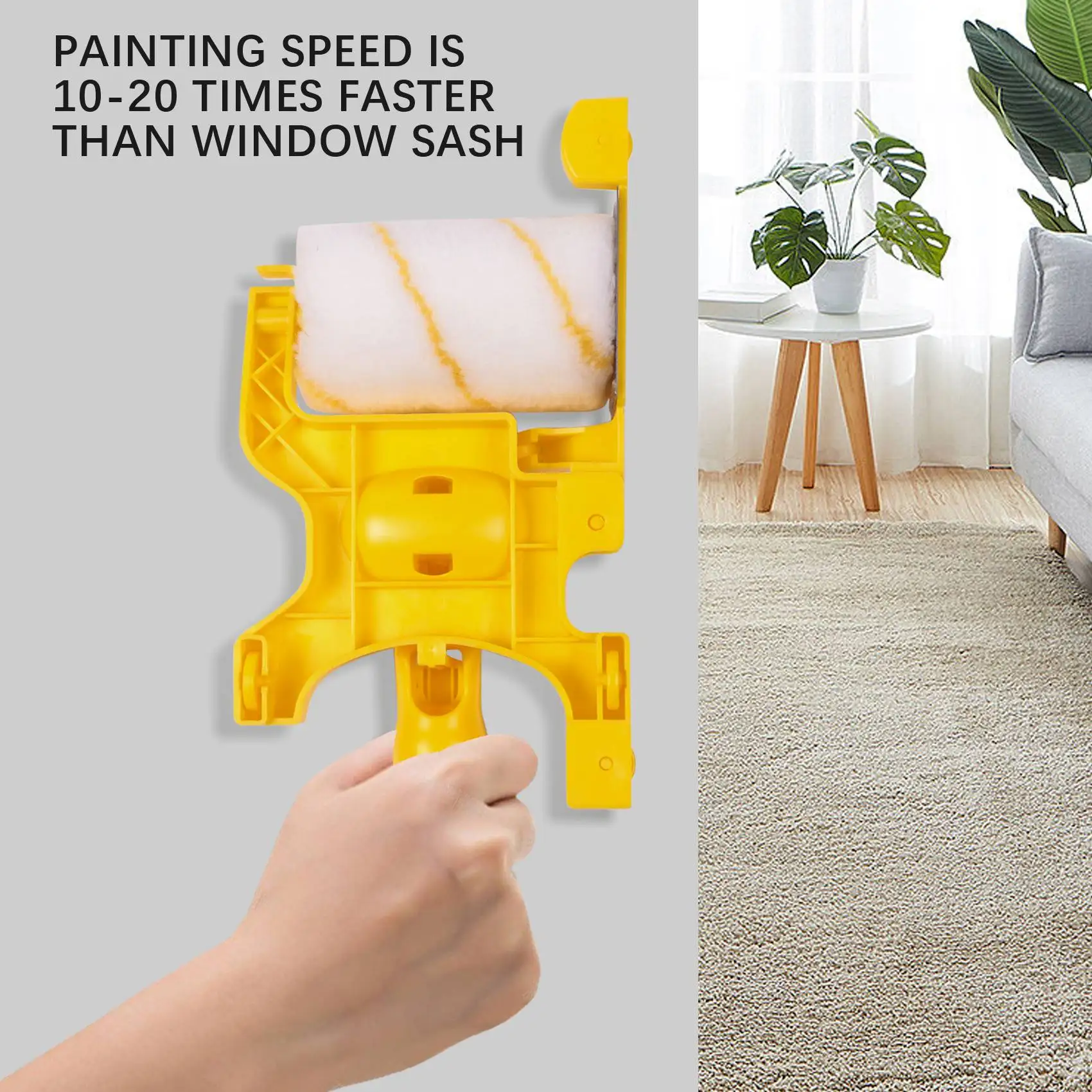 

AT44-6 шт., инструменты для обрезки краски, роликовая кисть, портативная кисть для очистки стенок дома, потолков