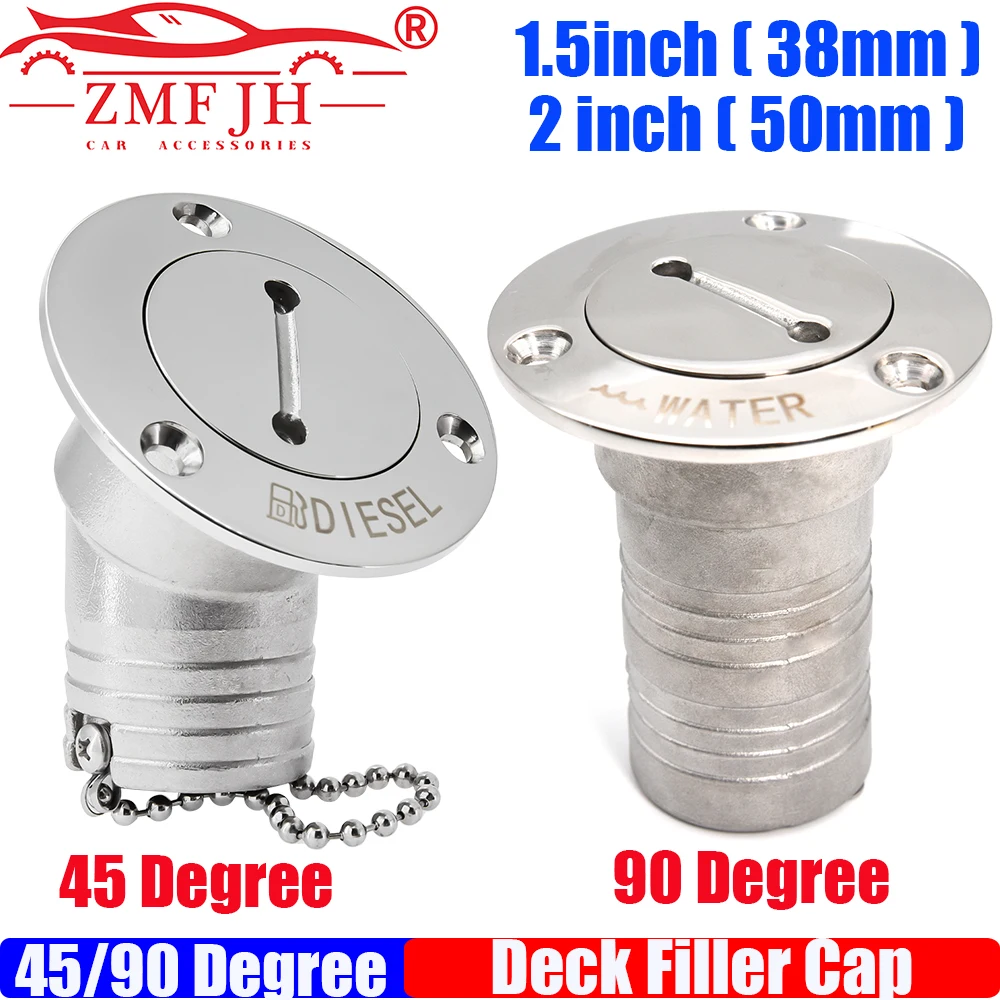

ZMFJH 45/90 градусов 38 мм 50 мм колпачки для наполнения палубы для морской лодки, нержавеющая сталь 316, колпачки для наполнителя палубы, ДИЗЕЛЬ, ТОПЛИВНАЯ ПОЧАЛЬНАЯ ВОДА