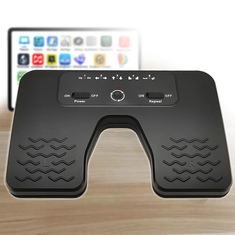 

Yueyinpu Wireless Foot Pedal Double Switch Music Page Turner for iOS Android Windows Tablets Smartphones Rechargeable Anti-Skid