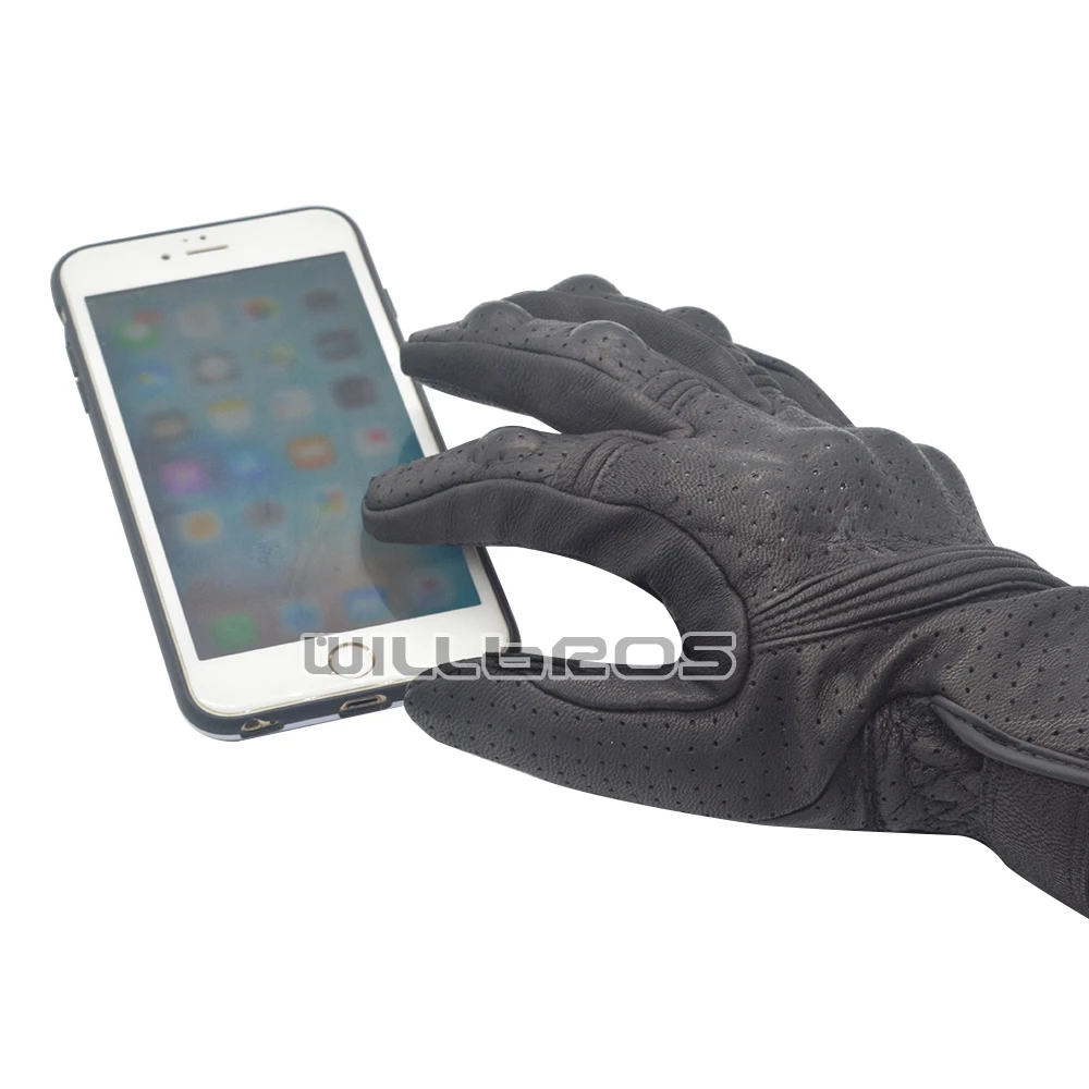 REVIT يطير قفازات شاشة اللمس دراجة نارية موتوكروس ركوب الدراجات سباق جلد طبيعي الصيف تنفس غانتس