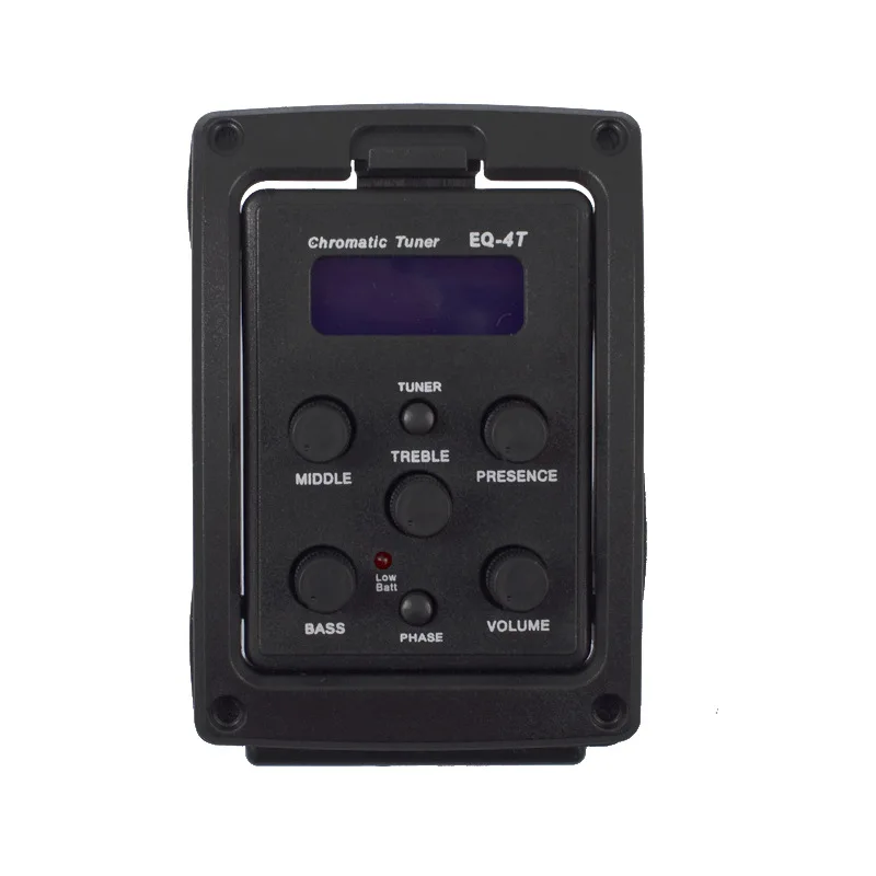 Guitar Preamplifier EQ-4T 4-Segment EQ Preamp for Acoustic Guitar Pickup Equalizer with Tuner Guitar Parts & Accessories
