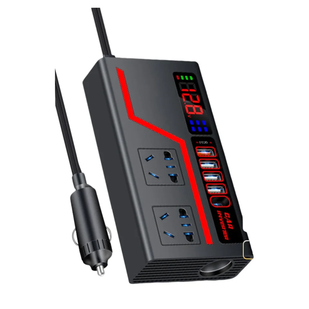 

DC To AC Converter 2000W Inverter Multiple Outputs User-Friendly LCD Display Car Power Inverter With Usb Ports