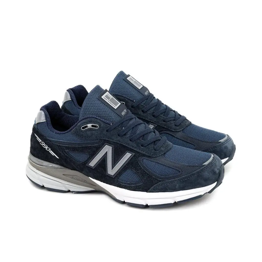 New Balance | 990 V4 Navy/Silver  U990NV4 Men's