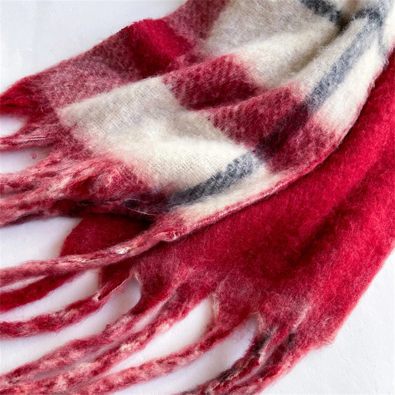 الشتاء الكشمير بلون الباشمينا شرابة وشاح الطقس البارد الأوشحة يلتف النساء الفتيات رشاقته الدافئة شال طويل المعطف Echarpe #6