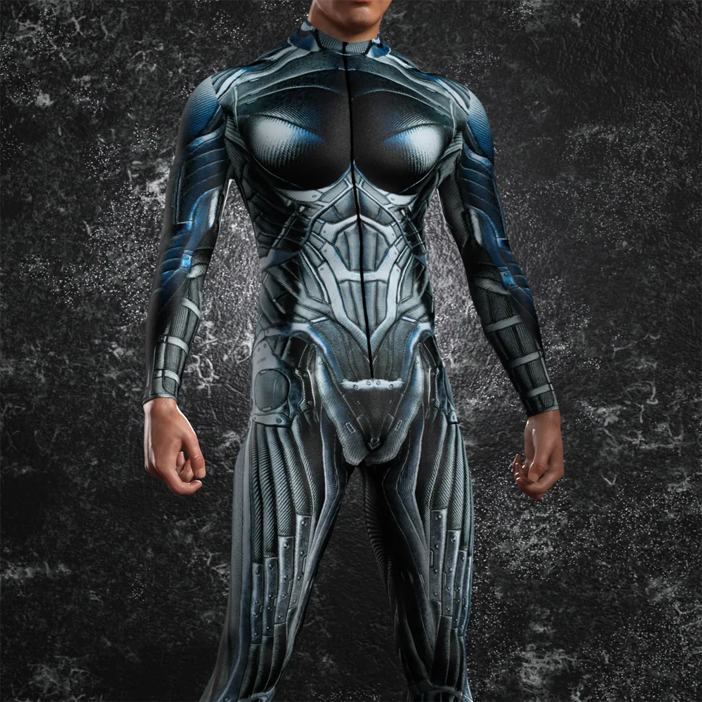 Combinaison d'armure mécanique pour hommes, impression 3D, Zentai imbibé, costume de cosplay, fête de carnaval, cyber punk, armure Kokor, adultes