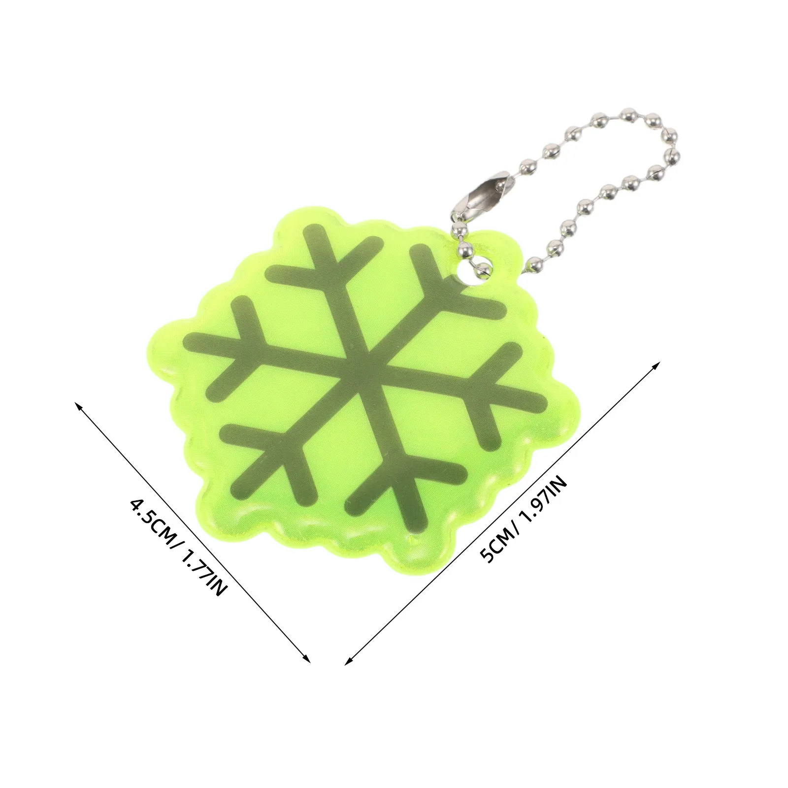 50Pcs Reflective Safety Pendant Keychains Glow in Dark Backpack Charms for Kids School Bags Christmas Party Favors