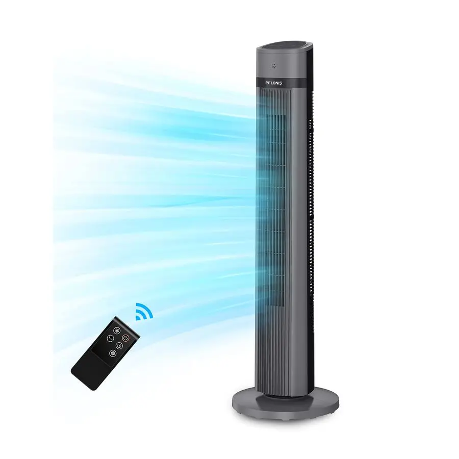 

40-дюймовый безлопастной башенный вентилятор для спальни, стоячий вентилятор с дистанционным управлением, осцилляция 26 футов, 90 функций, 3 скорости, 27 дБ, 3 мода