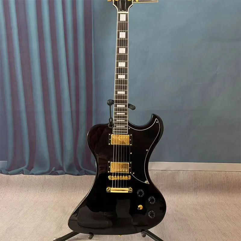 Local Warehouse, Logo‑free Electric Guitar, Black Version, Metal Hardware, Rock Style, Suitable for Beginners, Intermediate Players and General Use, Holiday Gift, Free Shipping