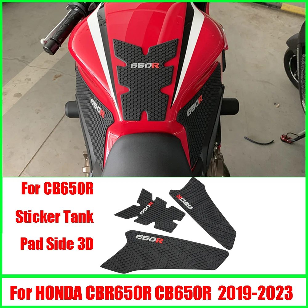 

Tank Grip Pads For HONDA CBR650R CB650R 2019 2020 2021 2022 2023 cbr 650 r cb 650r Protector Sticker Traction Tank Pad Side 3D
