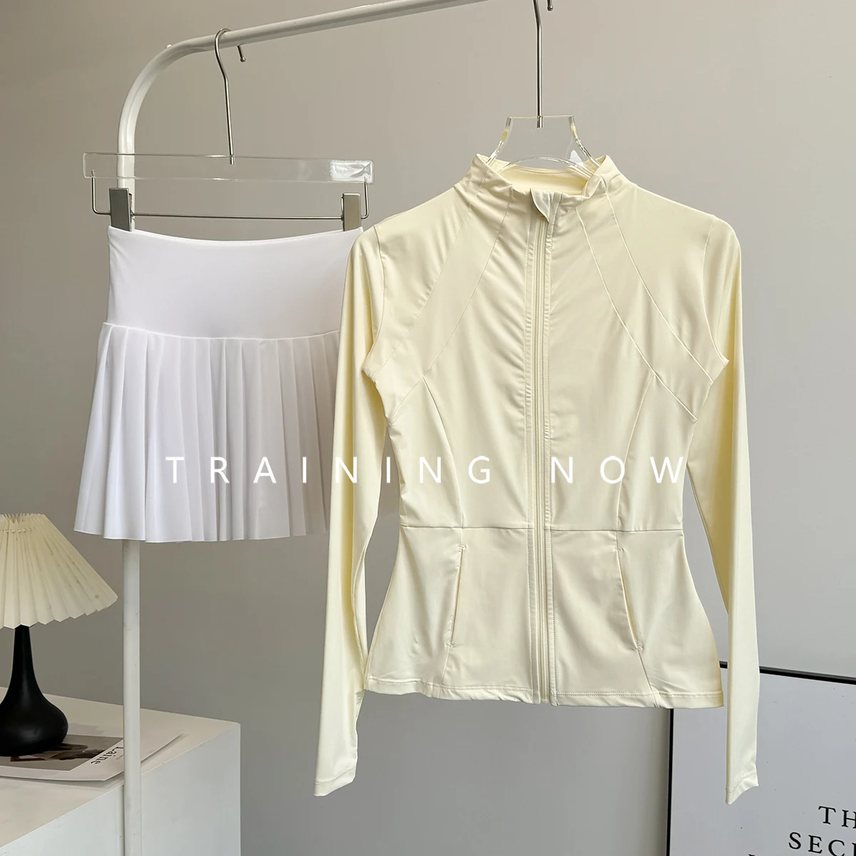 

Tennis sports suit for women in summer slim fit outdoor running quick-drying sun protection suit badminton yoga fitness skirt