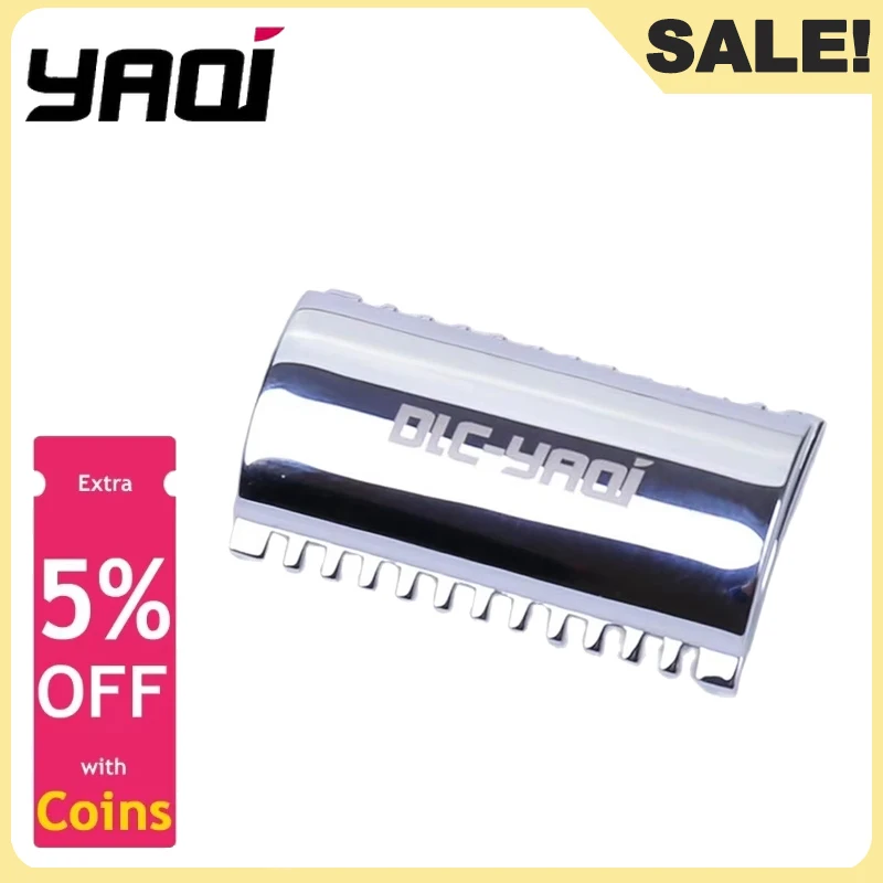 Yaqi Cheap Durability Chrome Color Open Comb Shaving Razor Head For Mens Cleaning Beard Tool Vintage Mature Male Razor Head