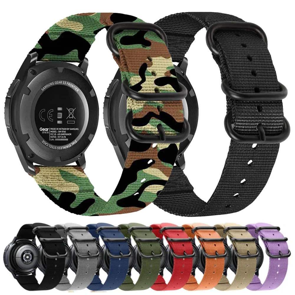 22mm Nylon Braid Strap For Huawei Watch GT Runner 2 Ultimate 2 GT6 Pro GT6-5-4 Wristband Samsung Galaxy Watch 7 6 5 4 44mm 40mm