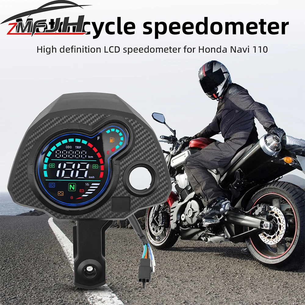 Motorcycle Digital Meter Tachometer Speedometer ODO Voltmeter Oil Level Gauge Odometer With Turn Signal For Honda Navi 110